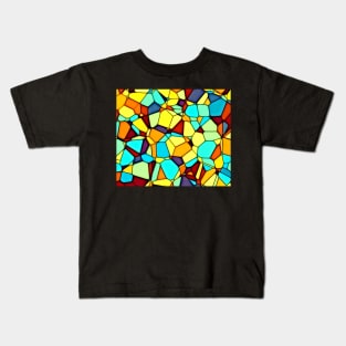 Colored Stained Glass Pattern Kids T-Shirt